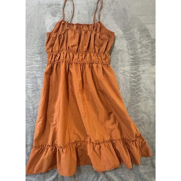 Absolutely Love It Dress Women’s 3X Orange Sundress Spaghetti Strap Ruffle Hem - Picture 5 of 9